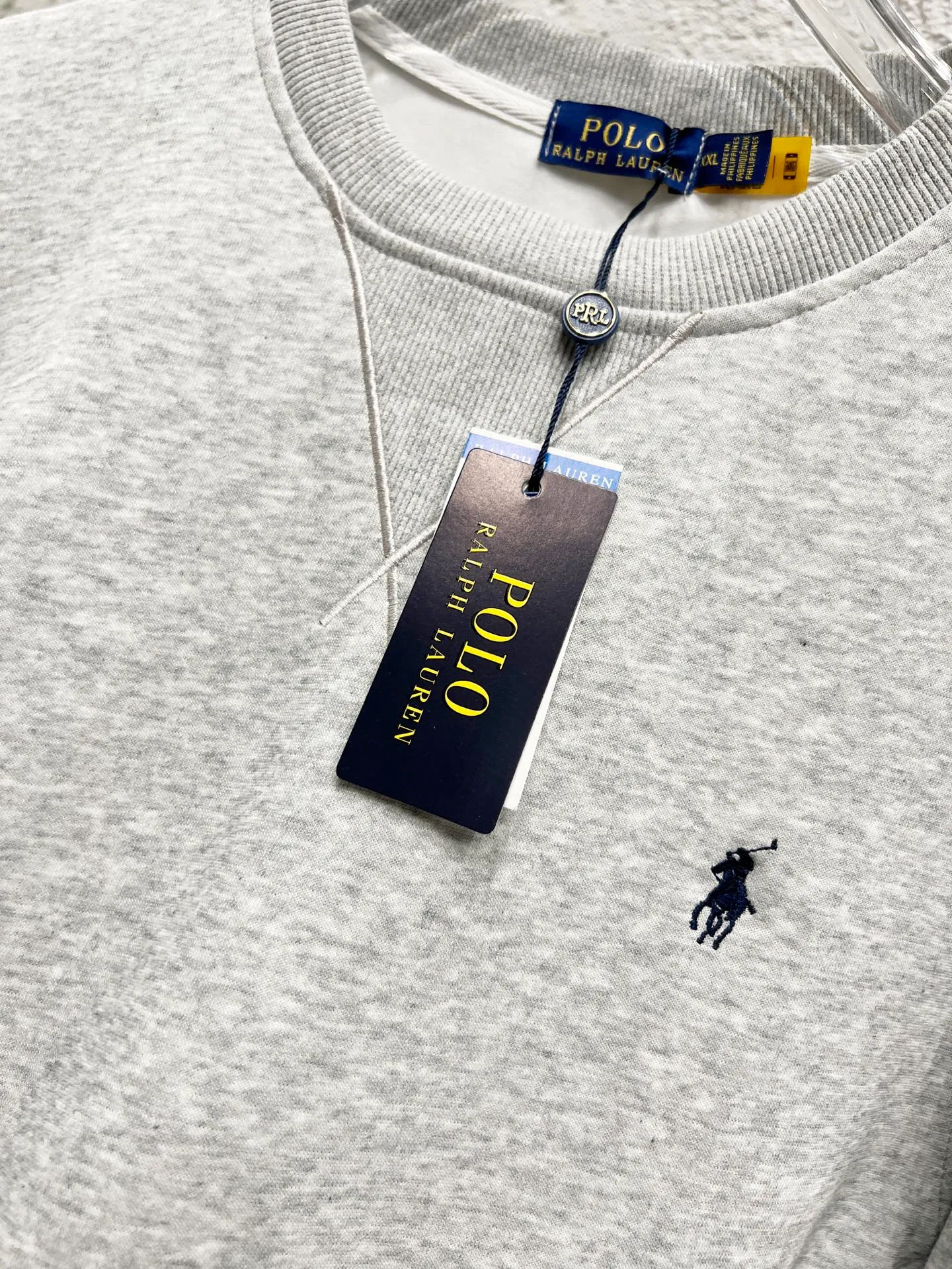 P180 Style number: T51 Ralph Lauren round neck pony logo embroidered sweatshirt, pure cotton fabric Color: gray Size: M-105-120 catties L-120-135 catties XL-135-150 catties 2XL-150-165 catties
